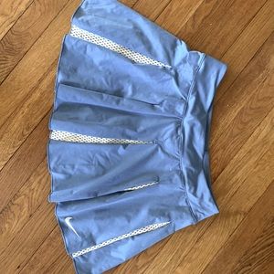 N W/O T Nike tennis skirt.  Steel blue w peach mash